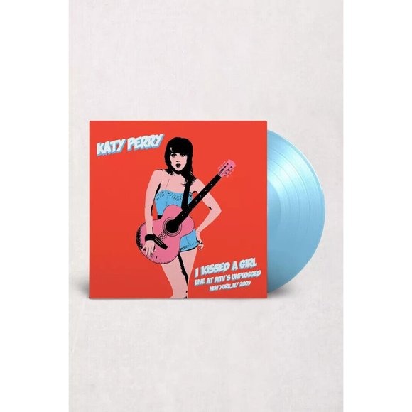 Katy Perry I Kissed A Girl From MTVS Unplugged Limited LP Blue Vinyl Record New - Picture 1 of 3